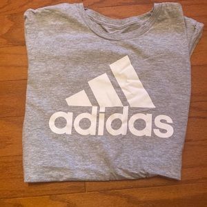 Large Adidas grey and white amplifier Tee